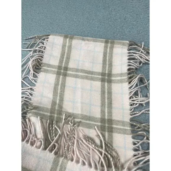 Pure Cashmere Pink Plaid Scarf - Picture 6 of 7